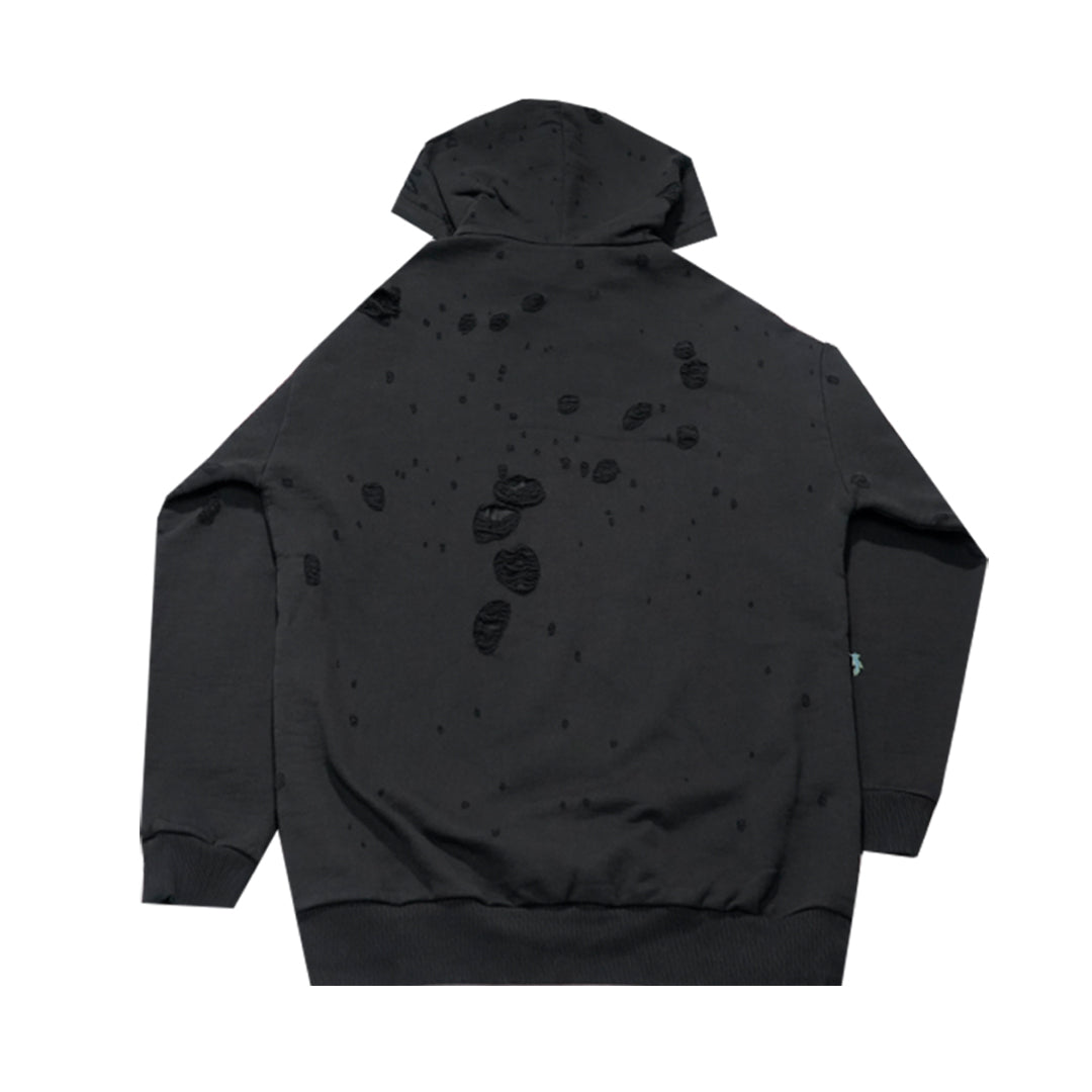Paris Broken Hoodie Black