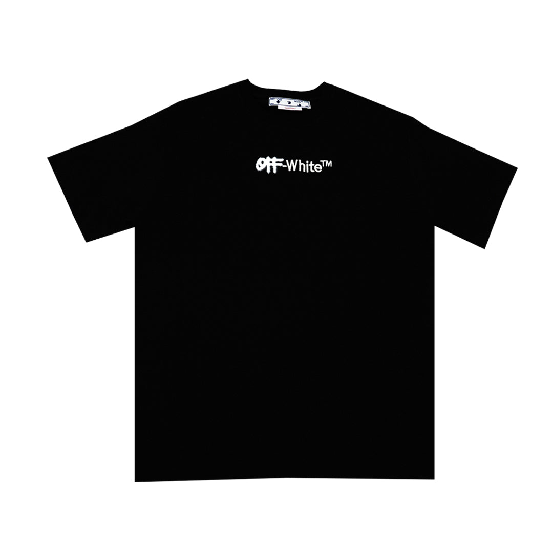 Spray Helvetica Logo S/S Black White