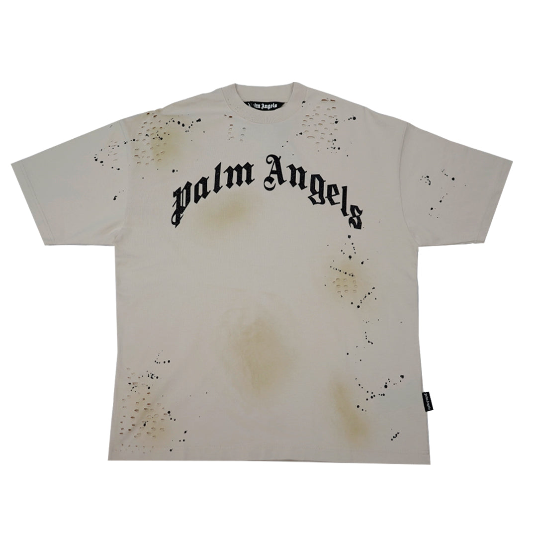 Street Style Olitter Logo tee beige