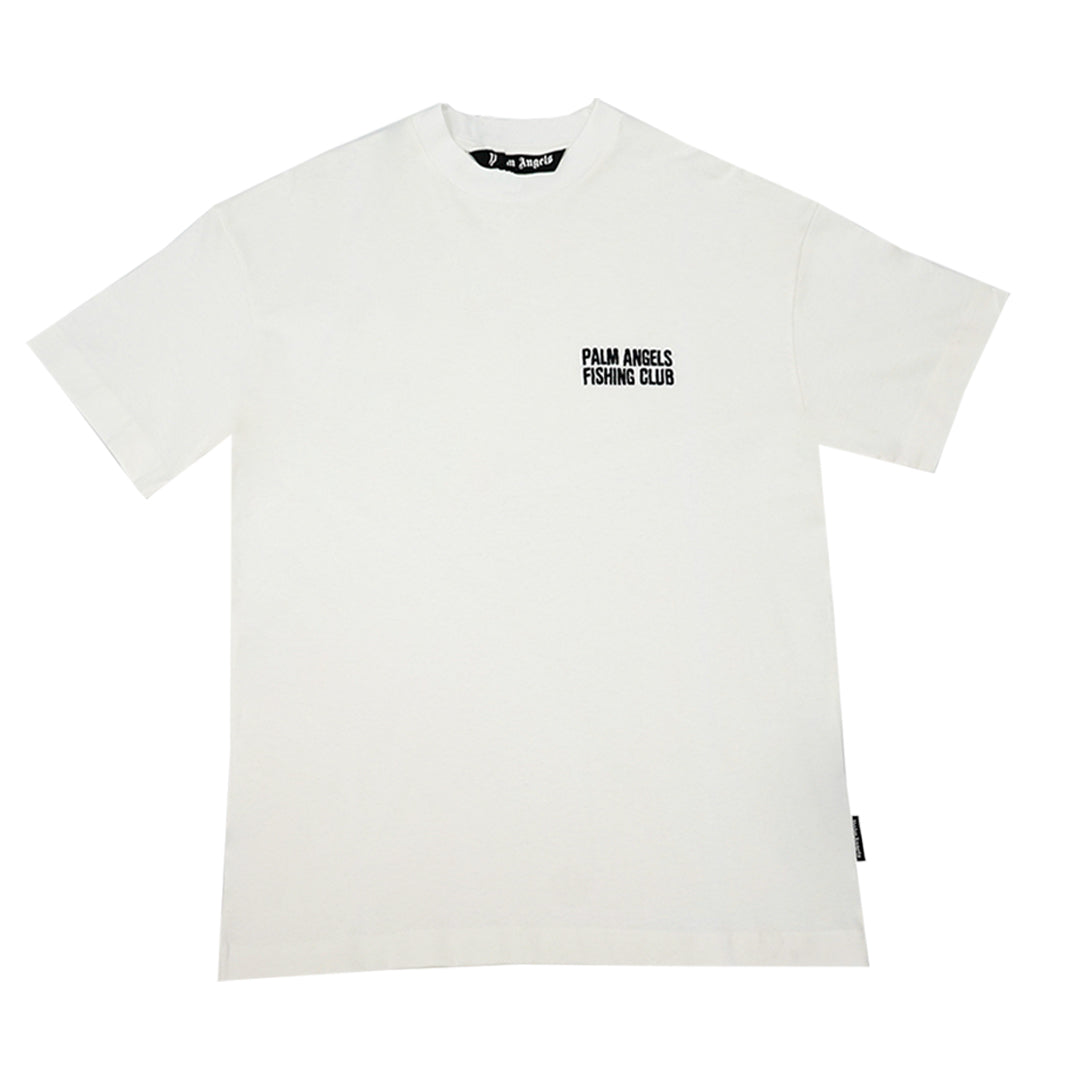 Fishing Club Embroidered Tee White Illusion