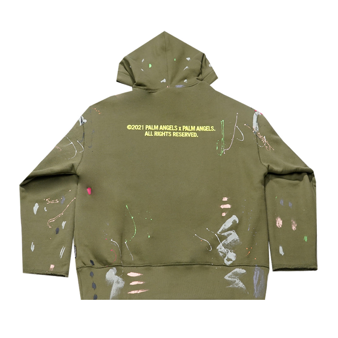 PXP Painted Raw Cut Hoodie Military Yellow