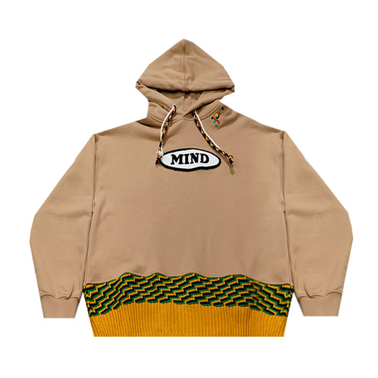 PA Missoni Knitted Hoodie Beige Black