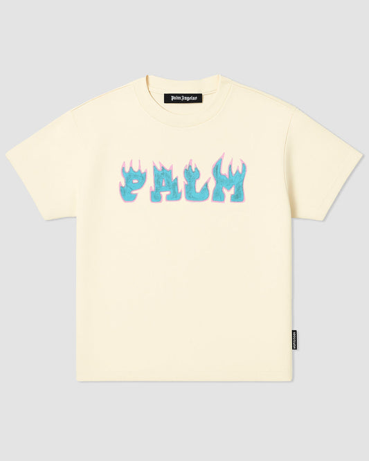 Camiseta blanca con estampado Burning Head