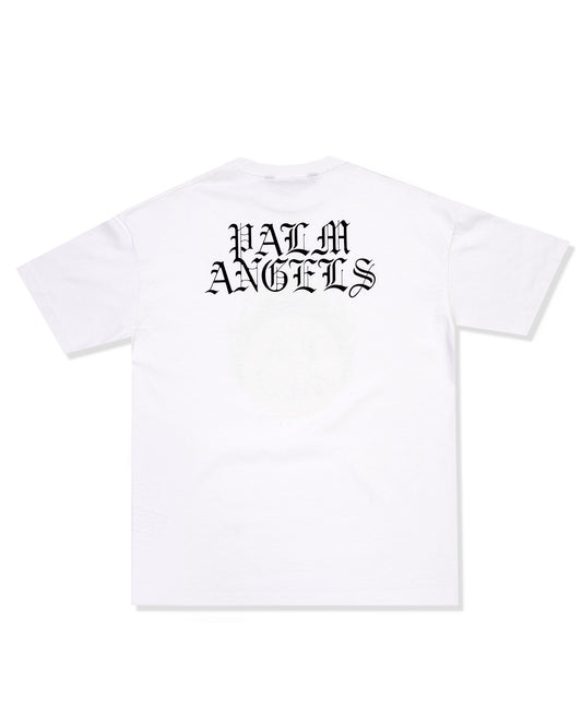 Burning Head Print White T-Shirt