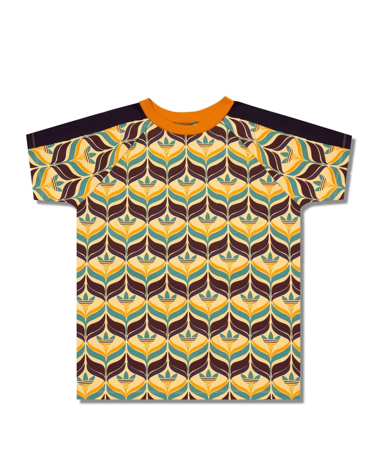 Trefoil Print T-Shirt in Yellow