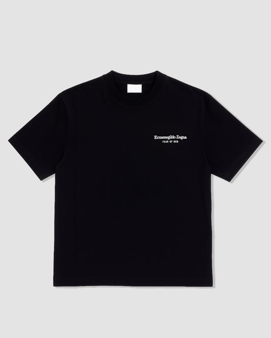 Sudadera con capucha de punto de algodón Hollywood en negro