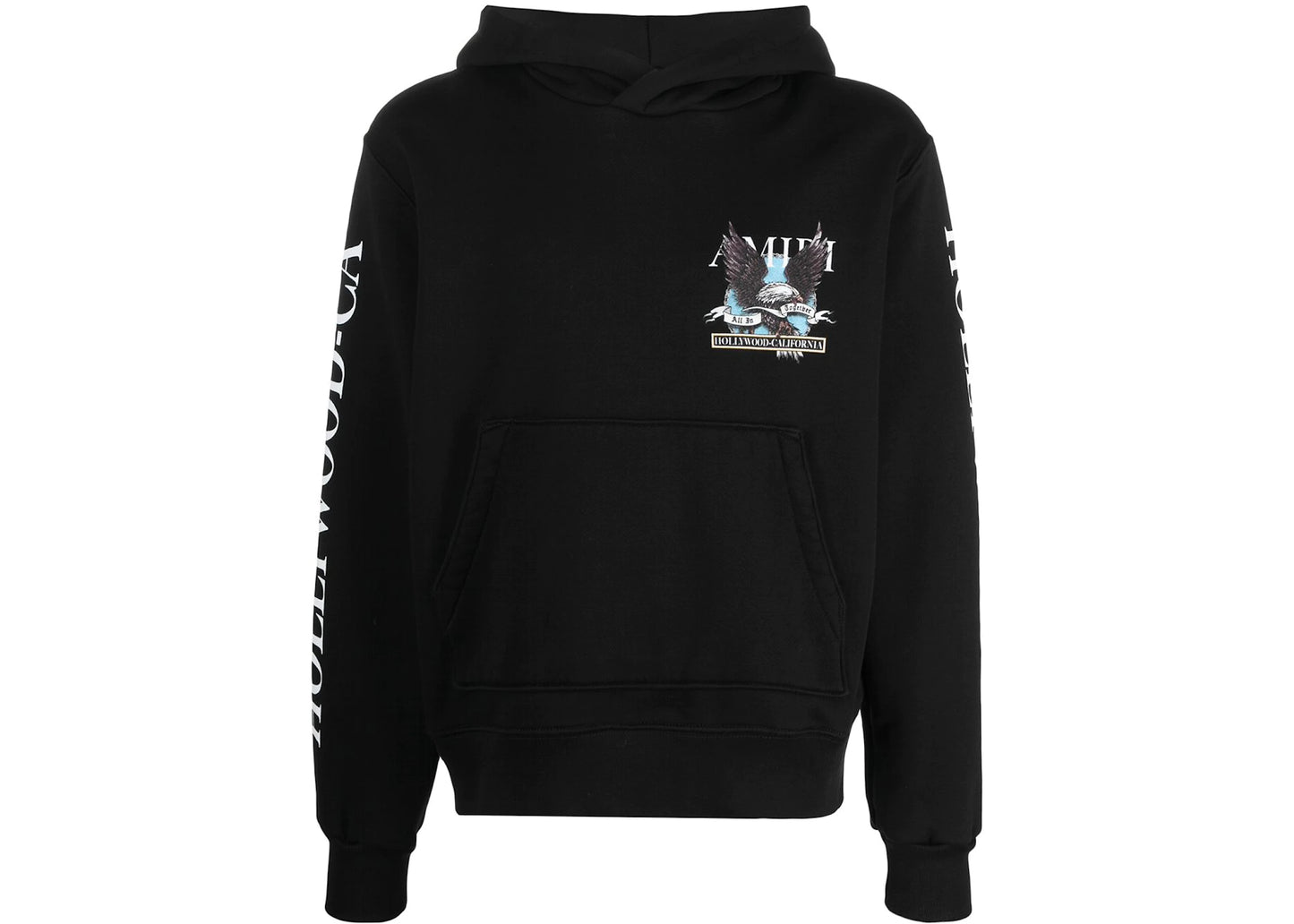 Hollywood Cotton Jersey Hoodie in Black