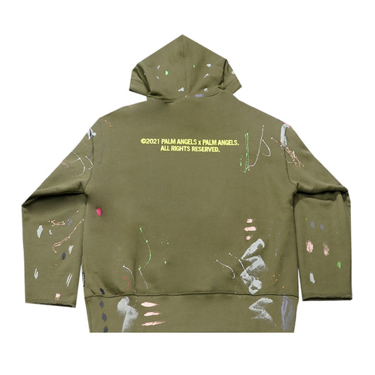 PXP Painted Raw Cut Hoodie Military Yellow